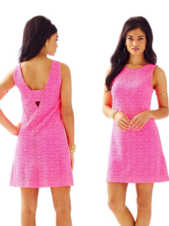 Lilly Pulitzer Dresses & Skirts - Lilly Pulitzer Callie Trellis Knit Lace Shift Dress